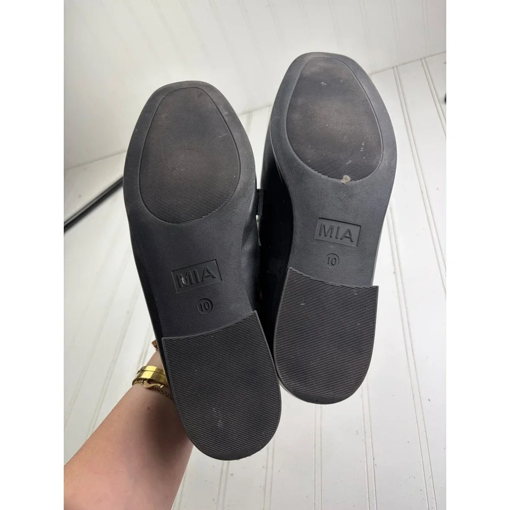 MIA Vintage Y2K Black Leather Horsebit Classic Slip On Loafers Women's Size 10